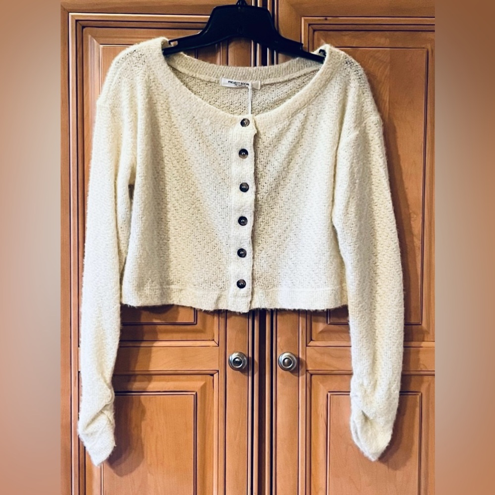 NWT Project Social T Paulina Chenille Cardigan - Picture 5 of 11
